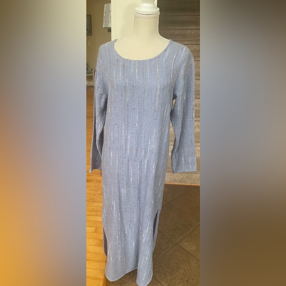 Beautiful handwoven lavender caftan style maxi dress-size s/m - Picture 1 of 13